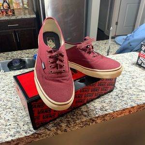 Dark Red/Burgundy Authentic Vans size 10.5